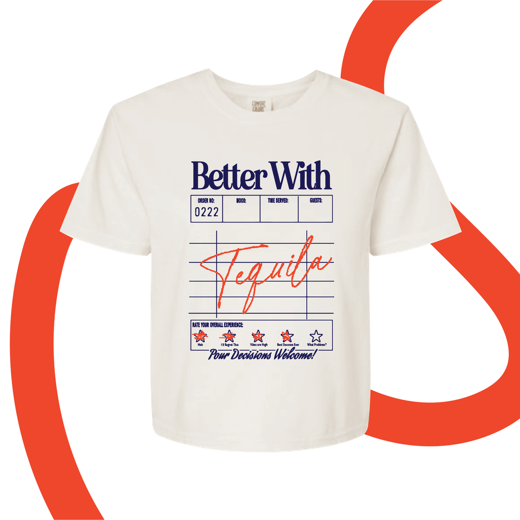 Drink Ticket Boxy Cropped T-Shirt