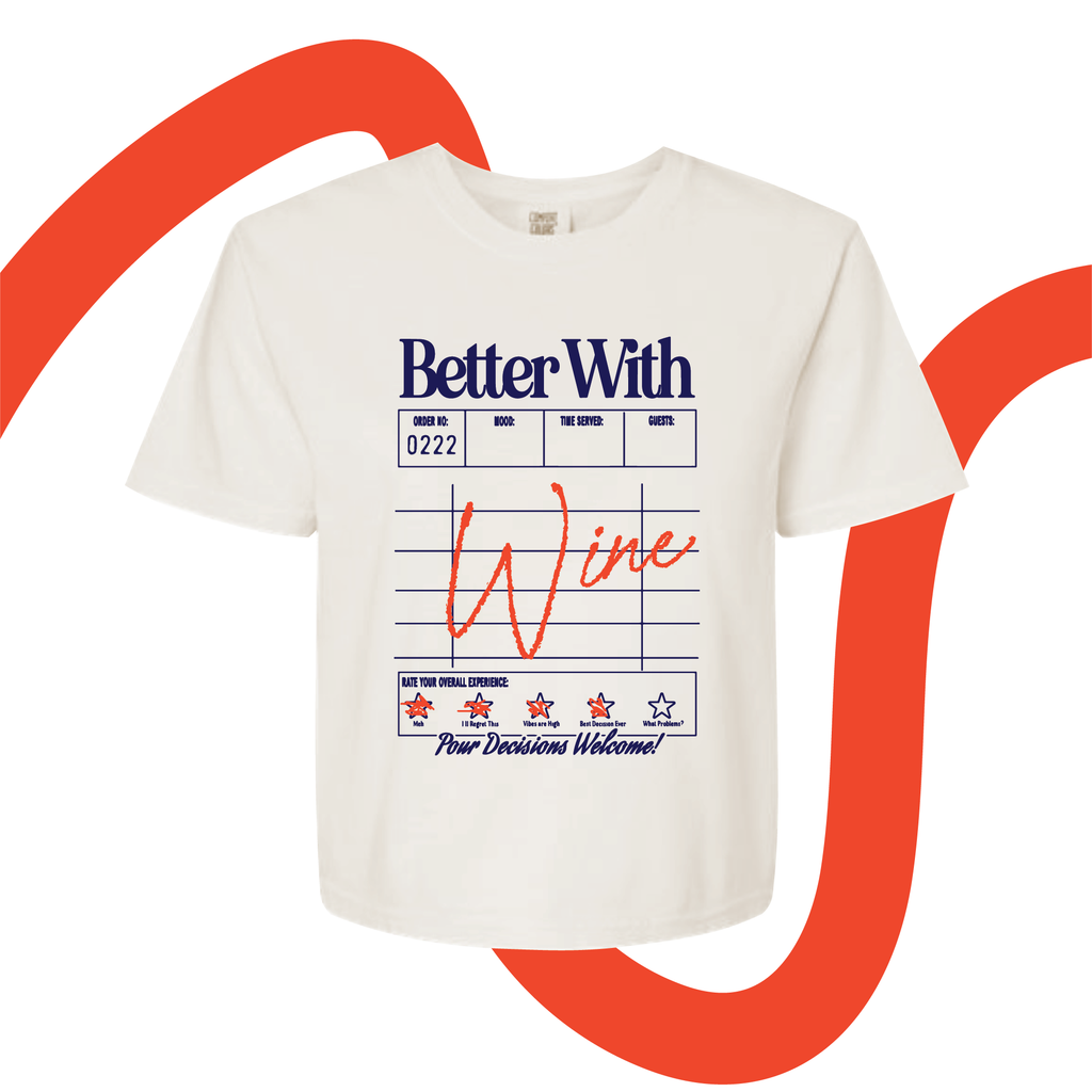 Drink Ticket Boxy Cropped T-Shirt