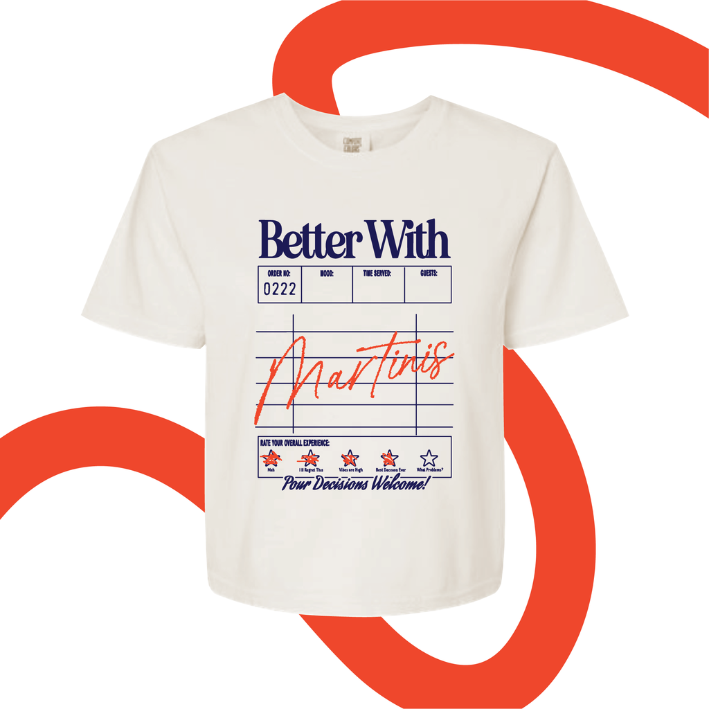 Drink Ticket Boxy Cropped T-Shirt