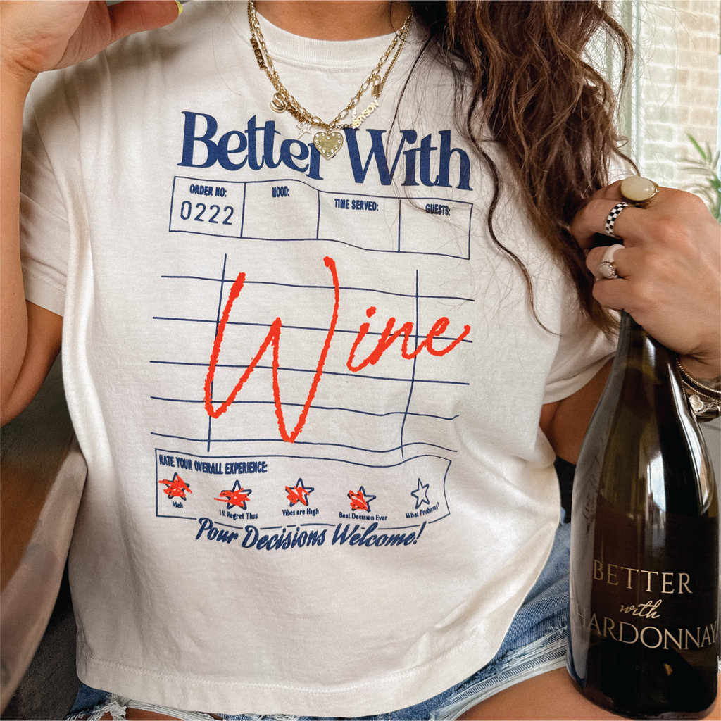 Drink Ticket Boxy Cropped T-Shirt