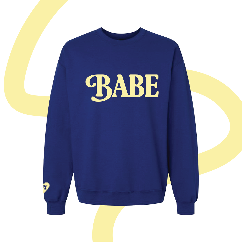 Babe Crewneck Sweatshirt - Royal