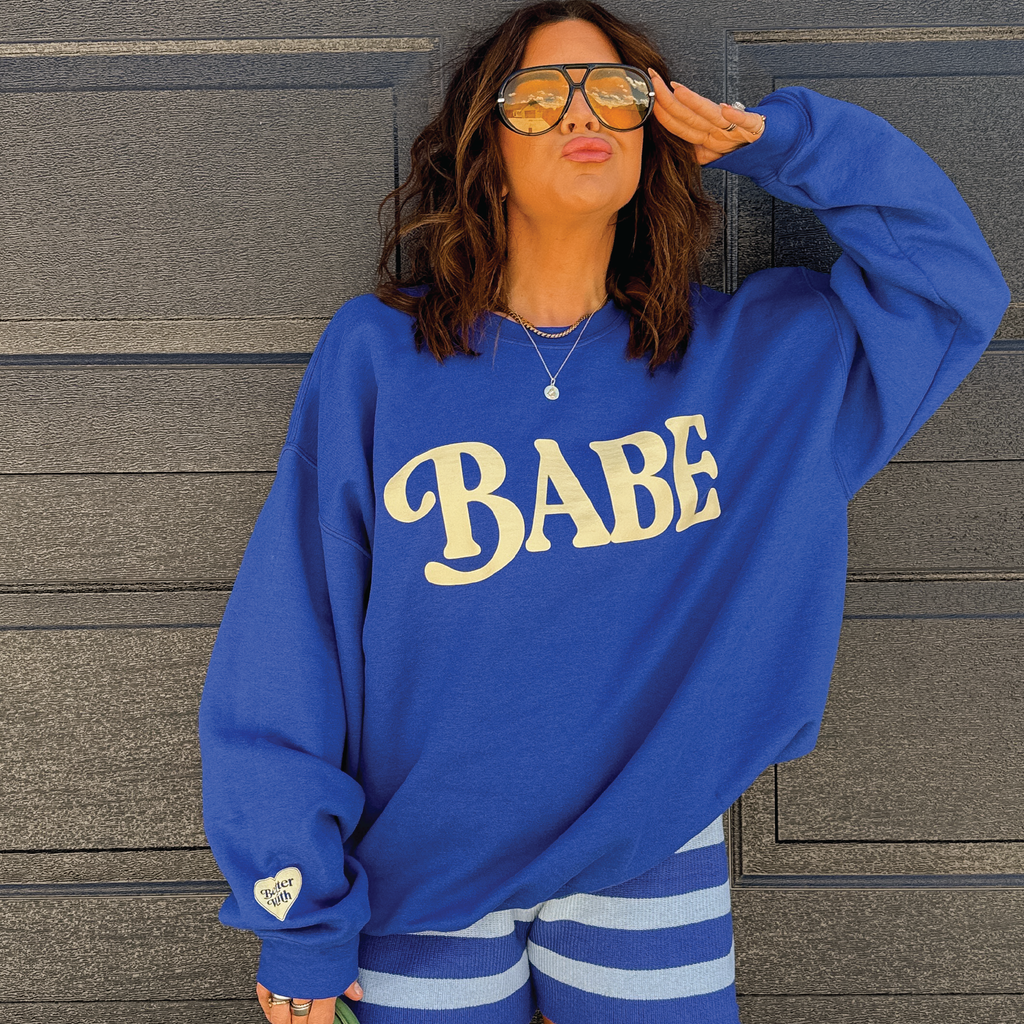 Babe Crewneck Sweatshirt - Royal
